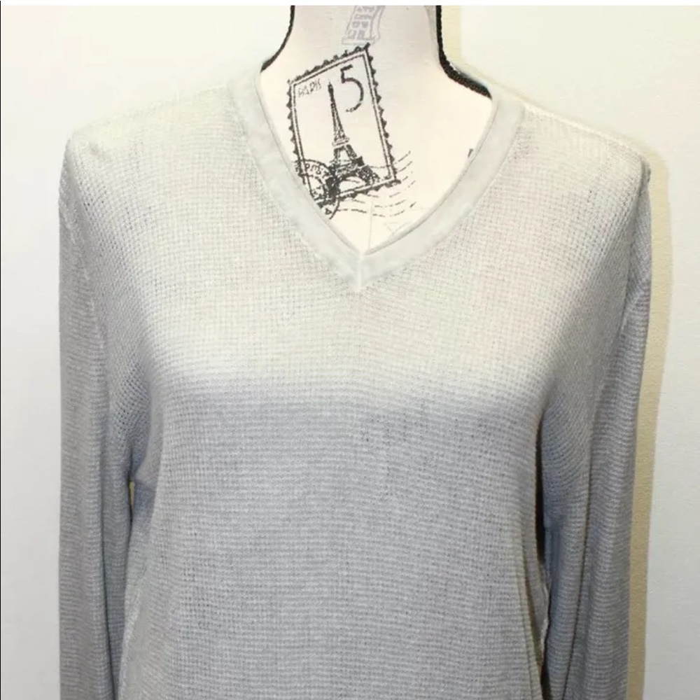 Diesel Tricot & Co Women Sweater Gray V-Neck XXL 100% Cotton Layering